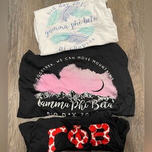 Gamma Phi Beta bundle of 3 tank tops